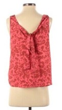 I Love H81 Womens Tank Top Pink Abstract Peter Pan Collar Back Tie S - $9.89