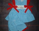 NEW Boutique Police Sheriff Girls Blue Gingham Tunic Outfit Set Size 5-6 - £11.85 GBP