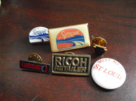 Lot of 6 Pinbacks - St Louie Syracuse Ricoh Others - $15.84