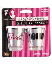 Bride &amp; Groom Shot Glasses - $6.99