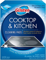 GC0608T Cooktop &amp; Kitchen Cleaning, 8 Large/16 Small Pads, White - $9.97