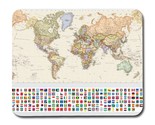 Map of the World with Flags Mouse Pad - $13.90