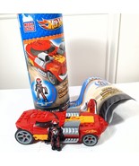 Mega Bloks Hot Wheels Twin Mill III 91708 blocks red race car mini fig d... - $14.94 CAD