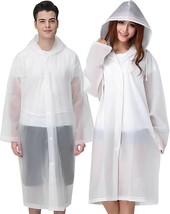Rain Ponchos for Adults Reusable, 2 Pcs Raincoats Emergency  - $14.74
