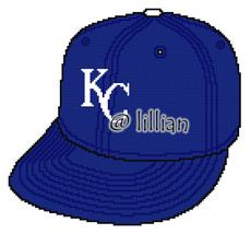MLB ~ KANSAS City ROYAL Cap Cross Stitch Pattern - $3.95