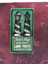 Dept. 56 Snow Village Lamp Posts (Set of 2) #5993-5~W/ORIG BOX AS IS - £12.65 GBP