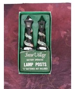 Dept. 56 Snow Village Lamp Posts (Set of 2) #5993-5~W/ORIG BOX AS IS - £12.44 GBP