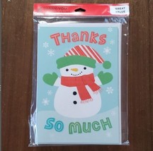 Thank You from Kid 6 Greeting Cards Hallmark Snowman Christmas Holiday Gift - £6.05 GBP