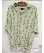 Puritan XL Mens Tropical Short Sleeve Button Up Shirt Plant Pattern USED - $190.20 MXN