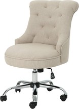 Christopher Knight Home Tyesha Desk Chair, Wheat + Chrome - £231.26 GBP