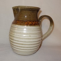 Pitcher Painted Clay Pinched Spout Studio Art Hand Crafted 7&quot; Pottery - $15.00