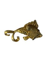 Vintage Gold Tone Fish Brooch Figural Textured Metal Pin 2 Inch - $12.60