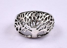 925 Sterling Solid Silver Tree Ring Gothic Ring Unisex Casual Wear Ring For Gift - £43.93 GBP