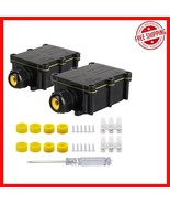 2-Pack  Waterproof Junction Box for Outdoor Electrical Connections - Black - $532.12 MXN