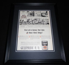 1951 Gulf Gulfpride HD Oil Framed 11x14 ORIGINAL Vintage Advertisement B - $49.49