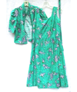 Malia Honolulu Hawaii Dress and Jacket Two-Piece Set Vintage Size 12 Lil... - £73.57 GBP