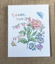 Angela Ackerman Flowers And Butterflies Thank You Card - £2.21 GBP