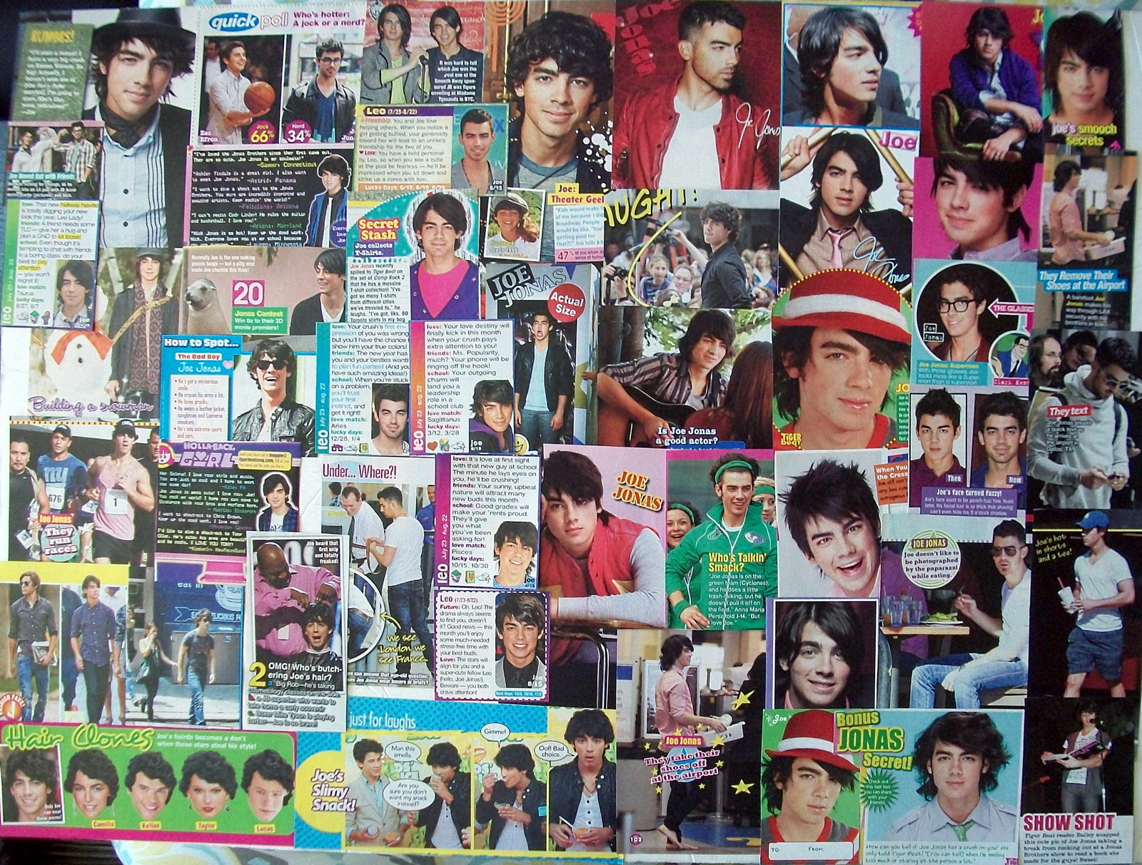 JOE JONAS ~ 125 Color CLIPPINGS, The Jonas Brothers, from 2007-2013 - $10.07