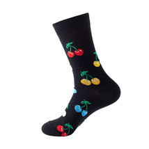 Black Cherry Pattern Cozy Socks (One Size) - $14.99