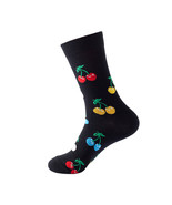 Black Cherry Pattern Cozy Socks (One Size) - £11.87 GBP