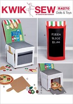 Kwik Sew Sewing Pattern 4270 Pizza Shop Chair Cover Accessories - $6.08