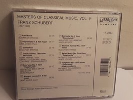 Masters Of Classical Music Vol.9 Schubert (CD, 1988, Laserlight) - £4.10 GBP
