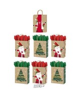 Impact Innovations Kraft Christmas Holiday Gift Bags 6-Pack Small - £6.67 GBP
