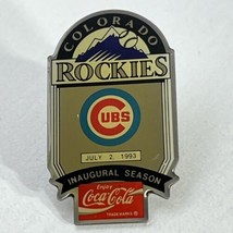 Colorado Rockies Chicago Cubs 1993 Inaugural Season Coca-Cola Coors Field Pin - $5.95