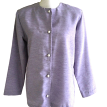 Blair Boutique Vintage Women&#39;s Long Sleeve Shimmer Blouse Sz S Purple Li... - $22.57