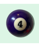 Pool Ball #4 Four 2.25&quot; Purple 2 1/4&quot; Standard Size Vintage Billiard Rep... - $18.49