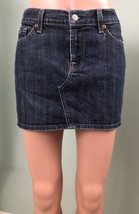7 FOR ALL MANKIND Women&#39;s Roxy Dark Wash Mini Skirt Size 31 - $24.74