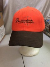 Trucker / Baseball Hat Slide Vintage Budweiser Outdoor Blaze Orange Brown Grungy - £31.89 GBP
