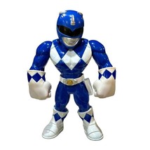 Mega Mighties Blue Power Ranger Figure 10 Inch Sabans Playskool Heroes - $7.74