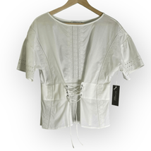 Nordstrom Signature White Eyelet Top Corset T Shirt Style - £46.10 GBP