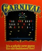 Carnival Arcade FLYER Original 1980 Video Game Foldout Vintage Retro Art Promo - £25.09 GBP