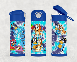 Personalized Bluey 12oz Kids Stainless Steel Water Bottle Tumbler - £17.26 GBP