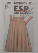 SIMPLICITY PATTERN #9181 MISSES FULL CIRCLE SKIRT WOMENS ESP SZ 10-14 UN... - £6.32 GBP