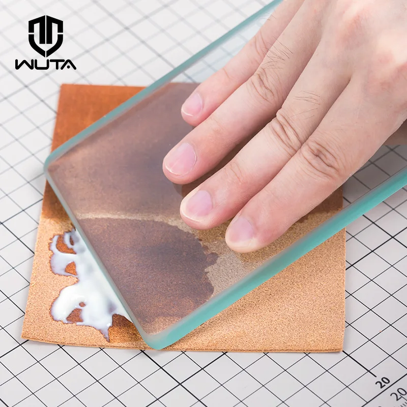 WUTA Leather Burnisher Craft Tools Clear Tempered Glass Slicker for Burn... - $35.42