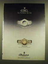 1990 Ebel Discovery Watch Ad - (in German) Ebel Die Architekten der Zeit - £14.73 GBP