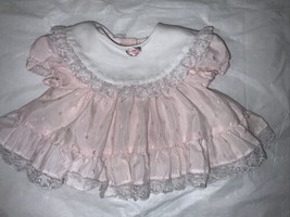 Vintage baby dress Moments Pink  6-9 month Made In USA - $14.84