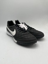 Nike Tiempo Legacy TF Sneakers 631517-010 Black White Men&#39;s Size 9.5 - £160.25 GBP