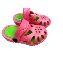 Berytos Girls Toddler Size 5 6 Pink Sparkle Clogs Slip On Shoes FIG-1577TZ - £7.90 GBP