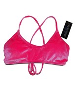 California Waves Juniors Crushed Velvet Bralette Bikini Top Pink (XL) - £7.88 GBP