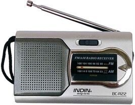 Lenoxx Sound PR-35M Purple AM FM Transistor Radio Portable W/Belt Clip - $10.22