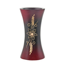 Red Balinese Flower Garden Black and Natural Mango Tree Wood Flower Vase - £13.90 GBP