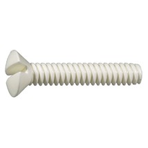 #6-32 x 3/4&quot; White Slotted Oval Coarse Threaded Switch Plate Screws (20 pcs.) - £8.03 GBP