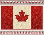 36&quot; X 44&quot; Panel The Great White North Maple Leaf Cotton Fabric Panel D66... - $15.95