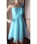 David&#39;s Bridal Woman&#39;s Single Strap Dress - Aqua Organza Size 2 Style #3... - £31.71 GBP