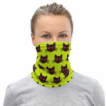 Halloween Design Pack Cats Vampire Green Breathable Washable Neck Gaiter - £16.89 GBP