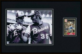 Joe Niekro Signed Framed 11x17 Photo Display Braves w/ Phil Niekro - £62.06 GBP
